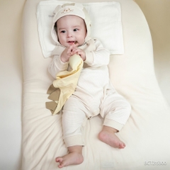 (1M-12M) Body dài tay cổ thủy thủ Thu đông cho bé Bubaby Cotton BCT215300| Quần áo Bubaby chính hãng