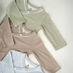 (6M-18M) Bộ dài tay cài chéo Pijama mặc ở nhà, đồ ngủ cho bé  BU Siro BSR1108PJ | Quần áo Bubaby chính hãng
