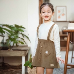 (6M-5Y) Chân váy yếm Thu êm Bubaby Cotton BCT501600 | BU Baby chính hãng