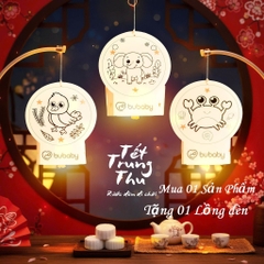 Lồng đèn Trung thu sáng tạo Tô màu - Lắp ghép - Có đèn nháy cho bé yêu