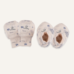 (Freesize) Bộ bao chân, bao tay Bubaby Cotton ACT400003 | Phụ kiện BU Baby Chính hãng