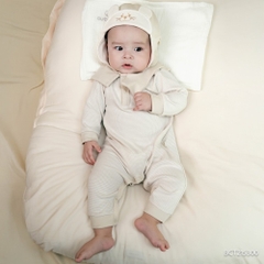 (1M-12M) Body dài tay cổ thủy thủ Thu đông cho bé Bubaby Cotton BCT215300| Quần áo Bubaby chính hãng