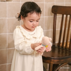 (12M-5Y) Váy liền dài tay bèo cổ + Váy Yếm Thu nhẹ cho bé gái Bubaby Cotton BCT513300 | Quần áo BU Chính hãng