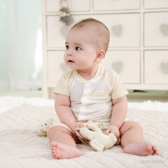 (0M-12M) Bộ ngắn tay cài giữa  BU Baby Molist BMD130200 | Bubaby chính hãng