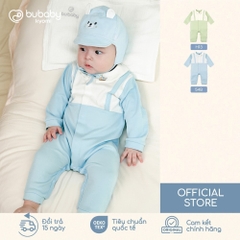 (1M-12M) Body dài tay cài giữa cổ trụ, cổ Peter Pan Bubaby Cotton Thu nhẹ BCT210204 BCT2103IM | Quần áo chính hãng