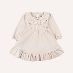 (12M-5Y) Váy liền dài tay bèo cổ + Váy Yếm Thu nhẹ cho bé gái Bubaby Cotton BCT513300 | Quần áo BU Chính hãng