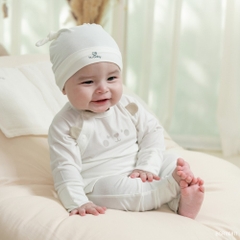 BU Baby (NB-6M) Bộ dài tay cài chéo tai gấu Bubaby Siro  BSR110811| Quần áo chính hãng