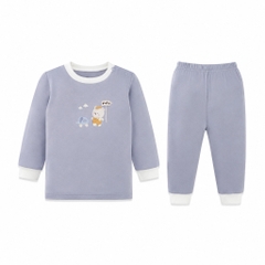 BU Baby (6M-5Y) Bộ dài tay cổ tròn Thu êm Bubaby Bambus BBB110406 | Quần áo BU chính hãng