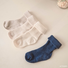 BU Baby (0-12M) Tất trẻ em cao cổ Baby BU Baby Cotton ACT2336P4 | Phụ kiện chính hãng