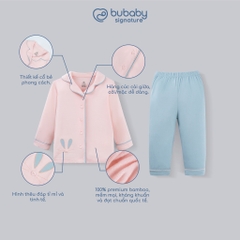 (6M-5Y) Bộ Pijama Bambus bé trai bé gái Bubaby dài tay Bunny, bộ mặc nhà, bộ mặc ngủ cho bé, bộ ngủ trẻ em | SBB110200
