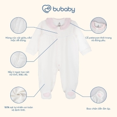 (NB-3M) Body dài tay cài giữa Mùa Thu êm cổ Peter Pan Bubaby Siro BSR2102PP | Quần áo chính hãng
