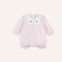 (1M-9M) Body chip dài tay Thu êm bèo cổ Jacquard Bubaby Siro BSR213300 | Body BU Baby chính hãng