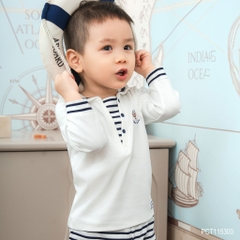 (6M-5Y) Bộ quần áo Bubaby thủy thủ dài tay BuBu cho bé trai bé gái BU Baby Cotton PCT115300