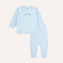 BU Baby (NB-6M) Bộ dài tay cài chéo tai gấu Bubaby Siro  BSR110811| Quần áo chính hãng