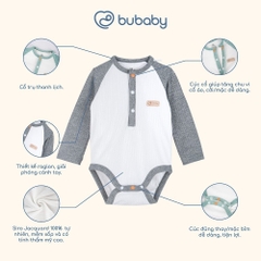 (1M-12M) Body chip dài tay cổ trụ Mùa Thu êm  Bubaby Lennie  BWL210300 | Body chính hãng