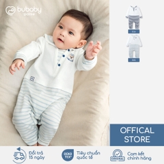 (0-12M) Body dài tay Bubaby cổ thủy thủ BuBu Cotton, bộ liên dài tay phong cách hàn quốc | PCT215300