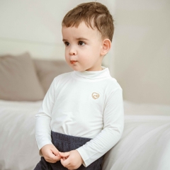 ( 3M-24M) Áo dài tay cao cổ, cài vai Bubaby Bambus BBB310903 | Quần áo BU Baby chính hãng