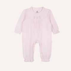 (1M-12M) Body dài tay cài vai Nhún ngực mùa Thu êm Bubaby Siro BSR2101NN | Body chính hãng