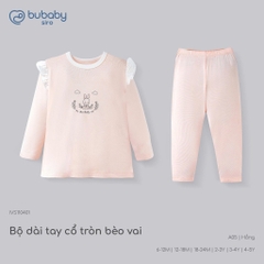(6M-5Y) Bộ dài tay cổ tròn Thu êm Bubaby Cotton BCT110404 | Quần áo BU Chính hãng