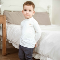 ( 3M-24M) Áo dài tay cao cổ, cài vai Bubaby Bambus BBB310903 | Quần áo BU Baby chính hãng