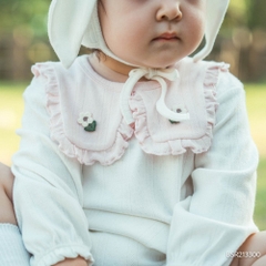 (1M-9M) Body chip dài tay Thu êm bèo cổ Jacquard Bubaby Siro BSR213300 | Body BU Baby chính hãng