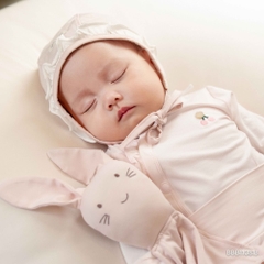 (NB-3M) Bộ dài tay cài chéo bé gái bao tay chân lật BU Baby Bambus BBB110813 | Quần áo Bubaby chính hãng