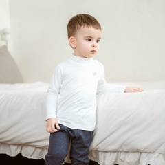 ( 3M-24M) Áo dài tay cao cổ, cài vai Bubaby Bambus BBB310903 | Quần áo BU Baby chính hãng