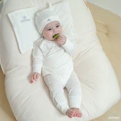 BU Baby (NB-6M) Bộ dài tay cài chéo tai gấu Bubaby Siro  BSR110811| Quần áo chính hãng
