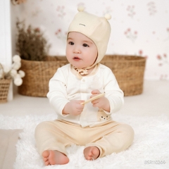 (1M-12M) Bộ dài tay cài giữa Mùa Thu êm cổ tàu BU Baby Siro BSR110209 | Quần áo chính hãng