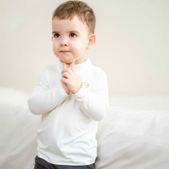 ( 3M-24M) Áo dài tay cao cổ, cài vai Bubaby Bambus BBB310903 | Quần áo BU Baby chính hãng