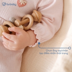 (1M-12M) Bộ dài tay cài giữa bèo cổ mùa Thu êm Siro Jacquard BU Baby BSR110210 | Quần áo chính hãng