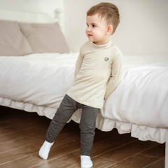 (3M-24M) Bộ dài tay cao cổ, cài vai  Bubaby Bambus BBB110904 | Quần áo BU chính hãng