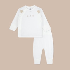 BU Baby (NB-6M) Bộ dài tay cài chéo tai gấu Bubaby Siro  BSR110811| Quần áo chính hãng