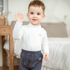 ( 3M-24M) Áo dài tay cao cổ, cài vai Bubaby Bambus BBB310903 | Quần áo BU Baby chính hãng