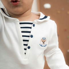 (6M-5Y) Bộ quần áo Bubaby thủy thủ dài tay BuBu cho bé trai bé gái BU Baby Cotton PCT115300