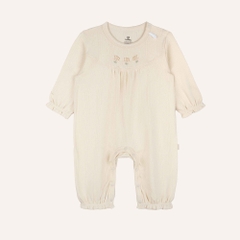 (1M-12M) Body dài tay cài vai Nhún ngực mùa Thu êm Bubaby Siro BSR2101NN | Body chính hãng