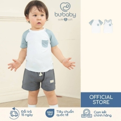 (6M-5Y) Set 2 áo bé trai Cổ tròn Co giãn Linh hoạt Bubaby Viscose - IVS303200 | Hàng Chính Hãng