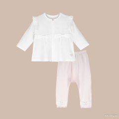 BU Baby (6M-5Y) Bộ dài tay cài giữa thoáng mát nơ xinh Cute bé gái Viscose Cotton KVC11 | Chính hãng