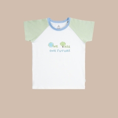 BU Baby (6M-5Y) Áo ngắn tay cổ tròn cho bé Bubaby Bamboo Cotton KBC3300FC | Quần áo chính hãng