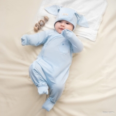 BU Baby (NB-3M) Body dài tay cài chéo Túi ngực thoáng mát BU Bambus IBB2108TN | Quần áo chính hãng