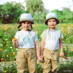 BU Baby (6M-5Y) Áo ngắn tay cổ tròn cho bé Bubaby Bamboo Cotton KBC3300FC | Quần áo chính hãng