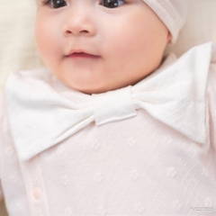 BU Baby (0M-6M) Bodysuit dài tay cài chéo nơ xinh bé gái Viscose Cotton KVC210830 | Body Chính hãng