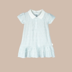 (1Y-5Y) Váy ngắn tay bèo gấu, váy liền sát nách cổ Polo BU Baby Ponie BPN53BG00 BPN540300 | Váy Bubaby chính hãng