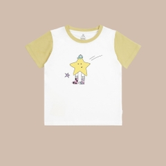 BU Baby (6M-5Y) Áo ngắn tay cổ tròn cho bé Bubaby Bamboo Cotton KBC3300FC | Quần áo chính hãng