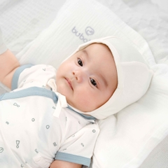 BU Baby (1M-6M) Mũ Buộc dây Bubaby Cotton ACT194302 | Phụ kiện chính hãng