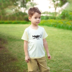 BU Baby (6M-5Y) Áo ngắn tay cổ tròn cho bé Bubaby Bamboo Cotton KBC3300FC | Quần áo chính hãng