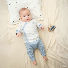BU Baby (NB-3M) Bộ dài tay cài chéo vải tre kháng khuẩn Bambus SBB110800 | Quần áo Chính hãng