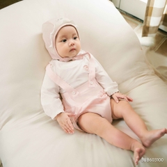 BU Baby (3M-18M) Set váy yếm kèm áo dài tay bé gái Bambus BBB603100 | Váy yếm chính hãng