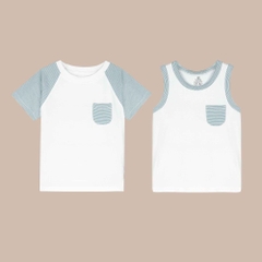 (6M-5Y) Set 2 áo bé trai Cổ tròn Co giãn Linh hoạt Bubaby Viscose - IVS303200 | Hàng Chính Hãng