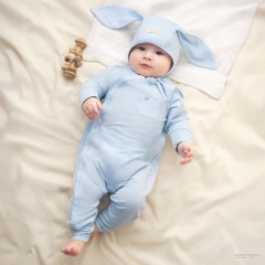 BU Baby (NB-3M) Body dài tay cài chéo Túi ngực thoáng mát BU Bambus IBB2108TN | Quần áo chính hãng